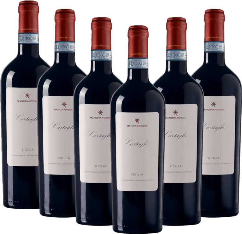 Coffret de 6 vins avantageux Mandrarossa Cartagho - Cantine Settesoli
