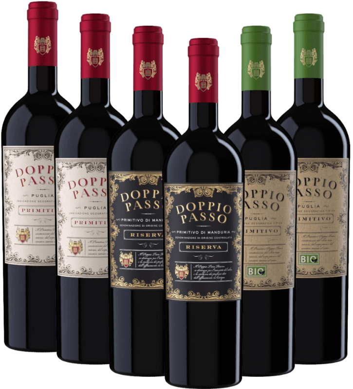 Assortiment de Primitivo de Doppio Passo - coffret découverte 6 bouteilles