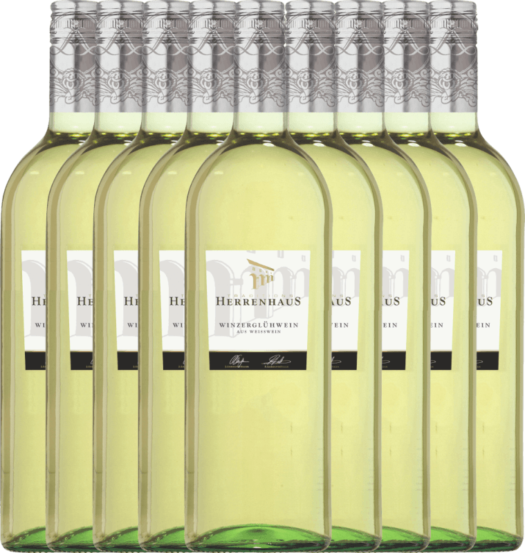9er Paket - Weißer Herrenhaus Glühwein 1,0l - Lergenmüller