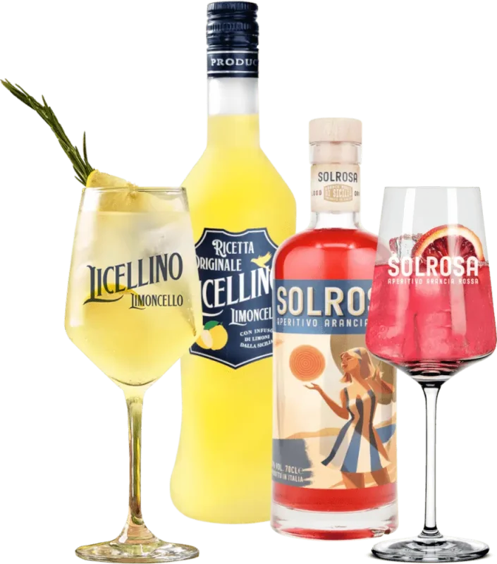 Été pétillant avec Licellino & Solrosa - 2x pack découverte incl. 2 verres