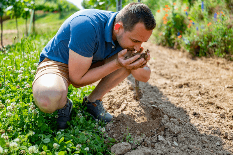 Thommy Hörner prüft den Boden