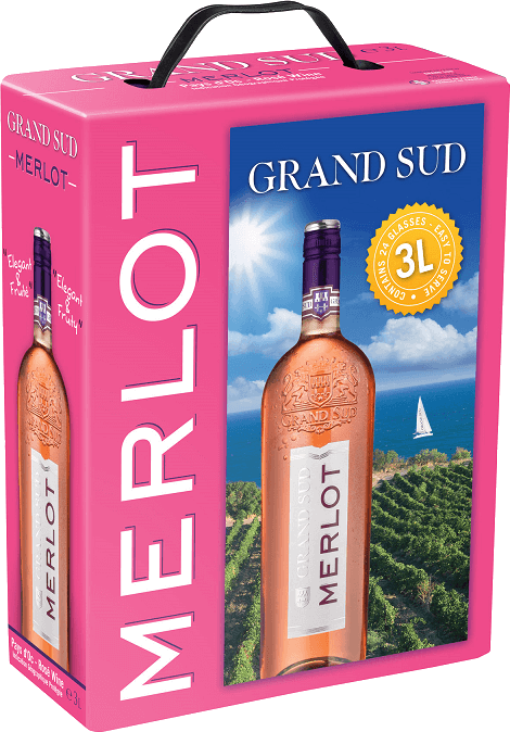 Grand Sud Merlot Rosé 3 l Bag in Box - Les Grands Chais de France