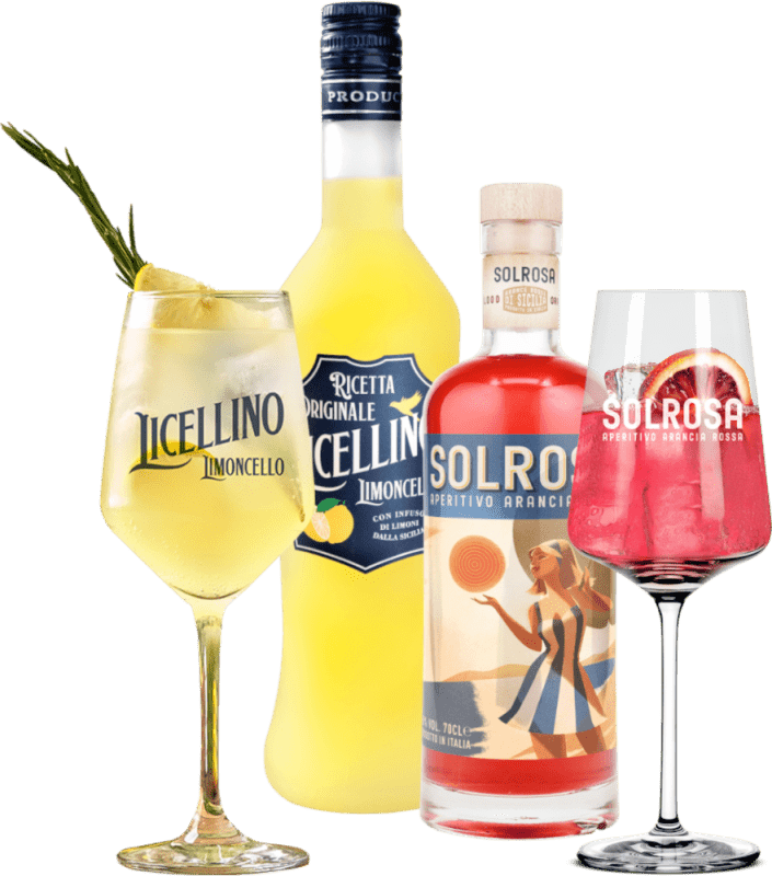 Début de printemps pétillant avec Licellino & Solrosa - 2x coffret découverte incl. 2 verres