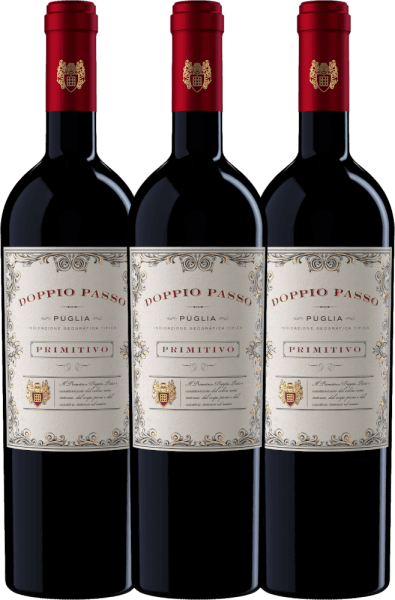 3er Vorteils-Weinpaket - Doppio Passo Primitivo Puglia IGT 2021 - CVCB