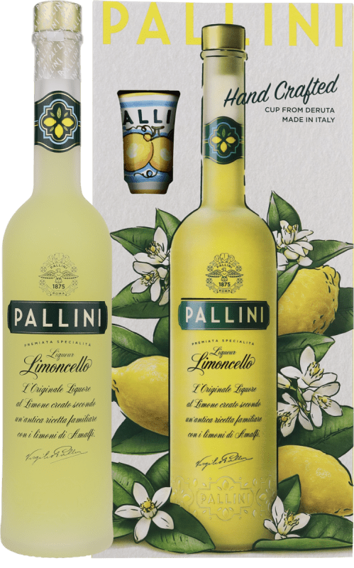 Limoncello in GP inkl. Deruta Becher 0,5 l - Pallini