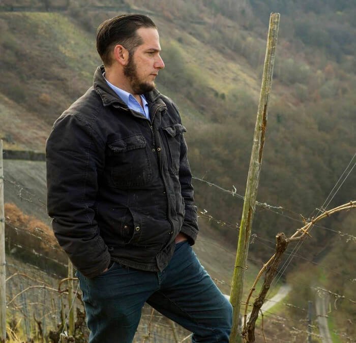Stefan Steinmetz dans le vignoble