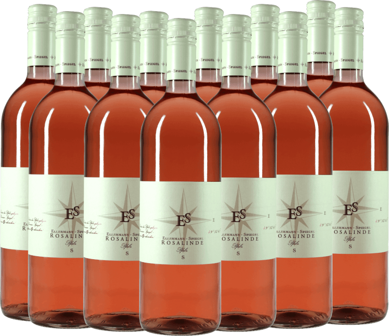 12x Vorteils-Weinpaket Rosalinde Rosé halbtrocken 1,0 l - Ellermann-Spiegel