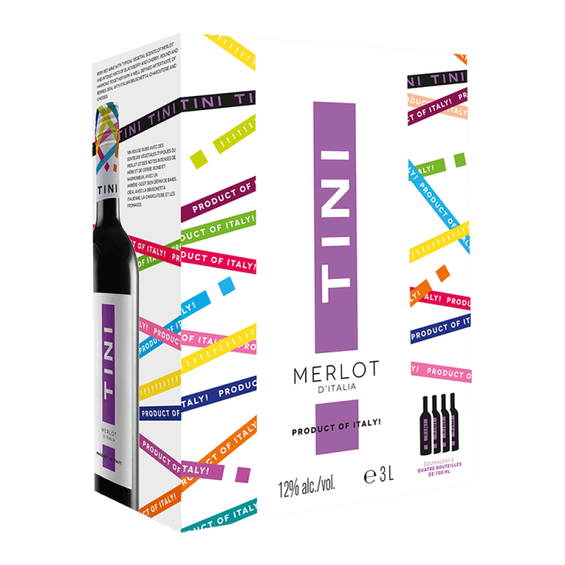 Merlot vino d'Italia TINI 3 l Bag in Box - Caviro