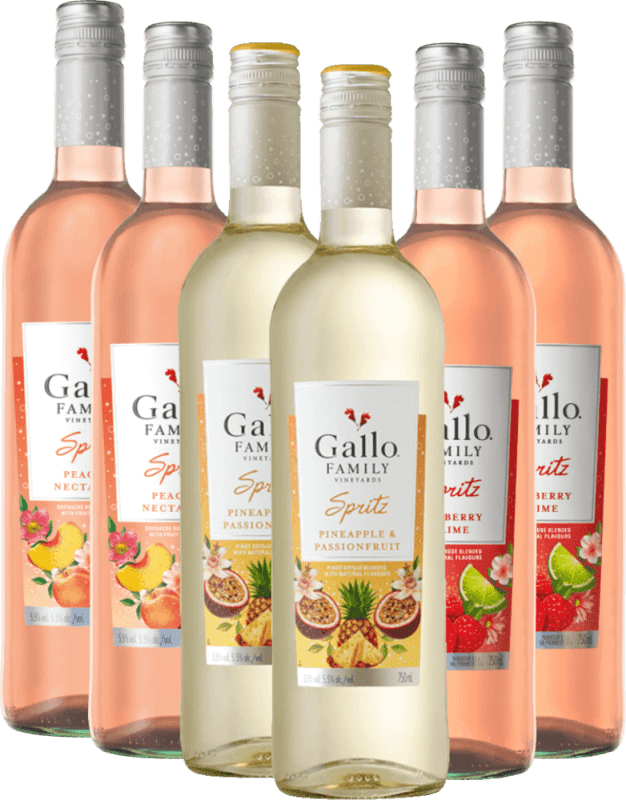 lot découverte de 6 bouteilles - Cocktails pétillants de Gallo Family
